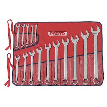 Proto Combination Wrench Set, SAE, 15 pcs. J1200SPL