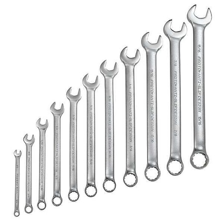 Proto Combination Wrench Set, SAE, 11 pcs. J1200GASD11