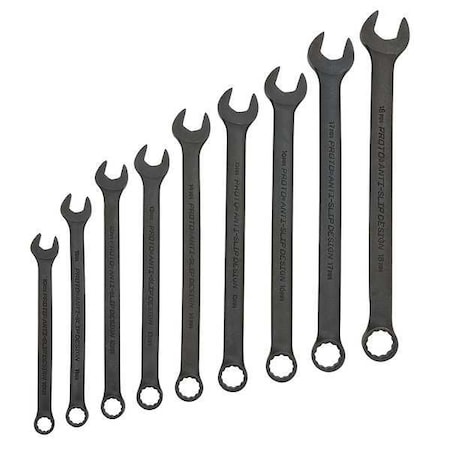 Proto Combo Wrench Set, SAE/Metric, 12 Pt, 18 PC J1200CS
