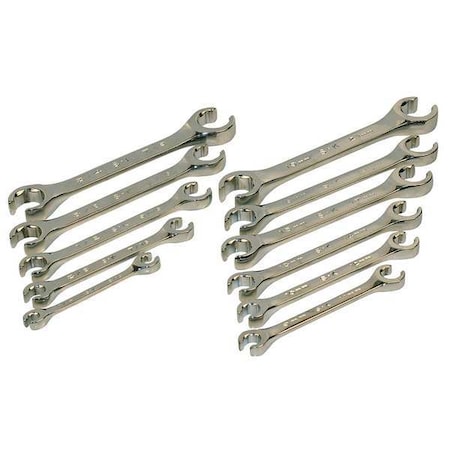 Sk Professional Tools Flare Nut Wrench Set, 11 Pieces, 6 Pts 371
