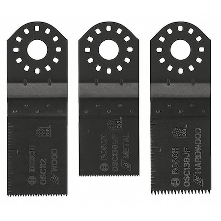 Bosch Plunge Cut Blade Set, Carbide Grit, Pcs. 3 OSC138V