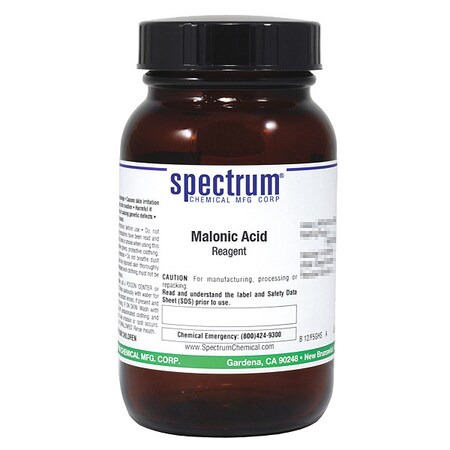 Spectrum Chemical Malonic Acid, Reagent, 100g MA150-100GM06