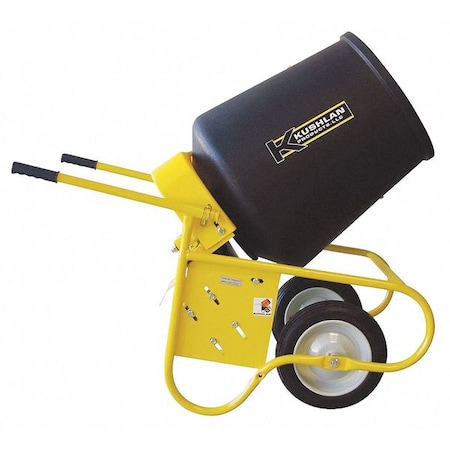 Kushlan Products Wheelbarrow Mixer, 3.5 cu ft, 115V, 1/2HP KPRO