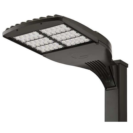 Lithonia Lighting LED Area Light, 99W, Type III, Round Pole DSX1 LED P3 50K T3M MVOLT RPA DDBXD