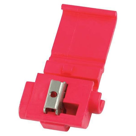 Power First Insulation-Displacement Wire Connector, 16 AWG Max, 1 Port, Red, Polypropylene Insulation, 600 V 22EW60
