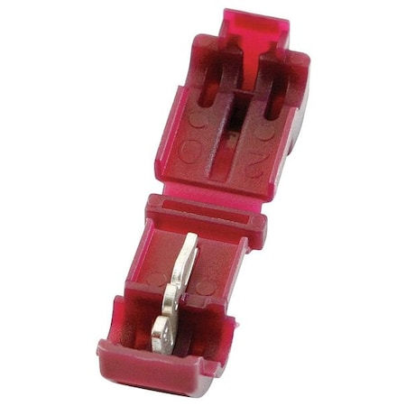Power First Insulation-Displacement Wire Connector, 18 AWG Max, 1 Port, Red, Nylon Insulation, 600 V, 50 PK 22EW65
