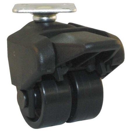 Zoro Select Dual Wheel Swivel Caster, Brake, 150 lb, 1-1/2 In. 155-2XPP-00-WB