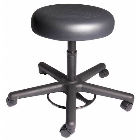 Cramer Round Pneumatic Stool, Height Range 17-1/4" to 22-1/4", Black RSOF1-292-2