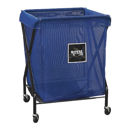 Royal Basket Trucks X-Frame Cart, 8 Bu, Blue Mesh G08-BBX-XMA-3ONN