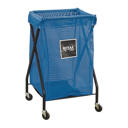 Royal Basket Trucks X-Frame Cart, 6 Bu, Blue Mesh G06-BBX-XMA-3ONN