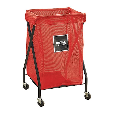 Royal Basket Trucks X-Frame Cart, 6 Bu, Red Mesh G06-RRX-XMA-3ONN