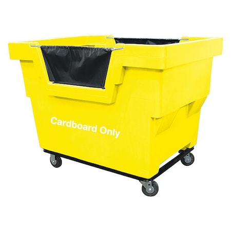 Royal Basket Trucks Cube Truck, 7/8 cu. yd., 1000lb Cap, Yellow G23-YLX-CMC-4UNN