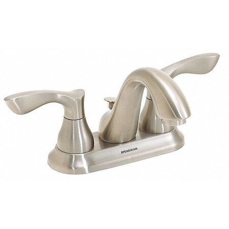 Speakman Manual 6" Mount, 2 Hole Bathroom Faucet, Brushed Nickel SB-1711-BN