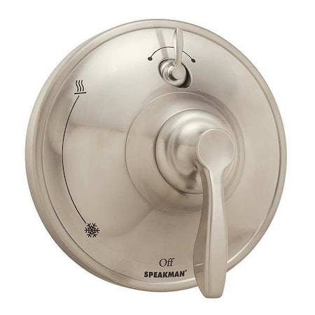 Speakman Wall Shower Valve and Trim, Manual, 1, Brushed Nickel SM-10400-P-BN