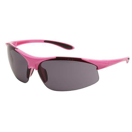 Deltaplus Girl Power at Work, Safety Glasses, Anti-Scratch, Gray Lens, Pink Frame, Half-Frame WEL18619PIGY