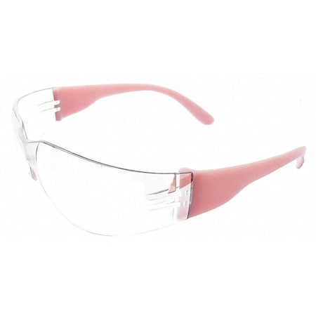 Deltaplus Lucy Girl Power at Work, Safety Glasses, Anti-Fog, Clear Lens, Pink Frame, Frameless 17946