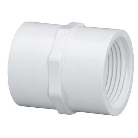 Zoro Select PVC Coupling, FNPT x FNPT, 2 in Pipe Size 430020