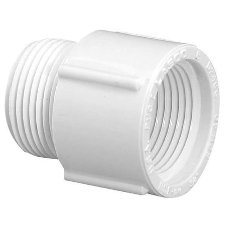Zoro Select PVC Riser Extender, MNPT x FNPT, 1/2 in Pipe Size 434005