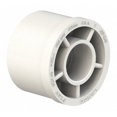 Zoro Select PVC Reducing Bushing, Spigot x Socket, 2 in x 3/4 in Pipe Size 437248