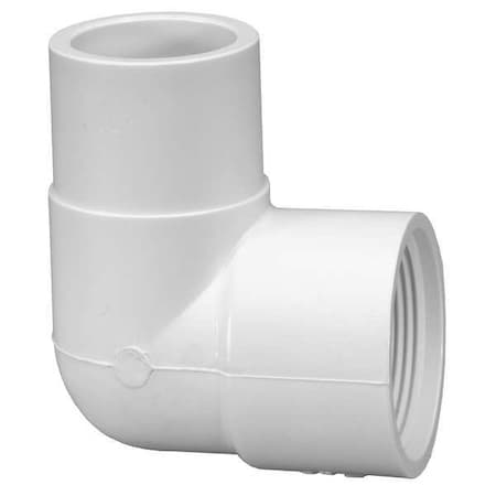 Zoro Select PVC Street Elbow, 90 Degrees, Spigot x FNPT, 3/4 in Pipe Size 411007