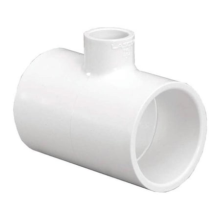 Zoro Select PVC Reducer Tee, Socket x Socket x Socket, 4 in x 4 in x 2 in Pipe Size 401420