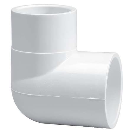 Zoro Select PVC Street Elbow, 90 Degrees, Slip x Slip/Spigot, 2 in x 1 1/2 in Pipe Size 416251