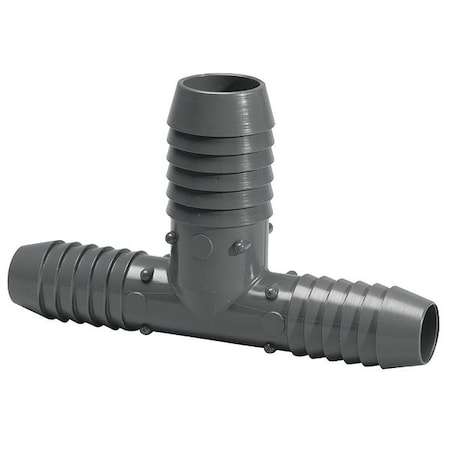 Zoro Select PVC Bullhead Tee, Insert, 3/4 in x 3/4 in x 1 in