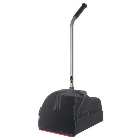 TOUGH GUY Long Handled Dust Pan, Black, Plastic 22F182