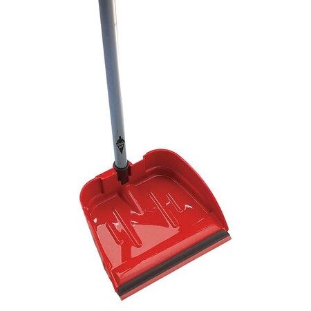 TOUGH GUY Long Handled Dust Pan, Red, Plastic 22F186