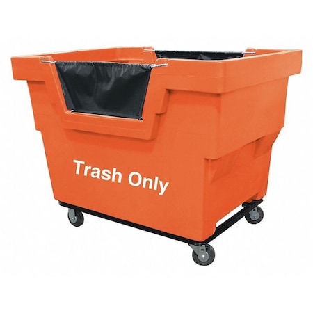 Royal Basket Trucks Cube Truck, 7/8 cu. yd., 1000lb Cap, Orange G23-ORX-TMC-4UNN