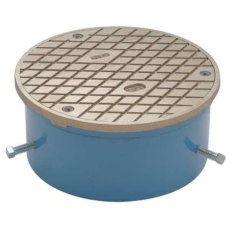 Zurn Body: Cast Iron; Top: Nickel Scoriated, Mill Finish, Finished Floor Access Housing CO2521-3