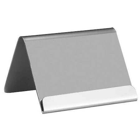 Tablecraft Card Holder with Lip, SS, Silver B17