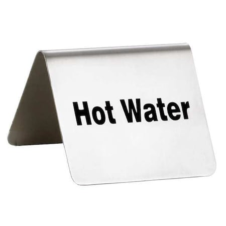 Tablecraft Hot Water Buffet Sign, SS, Silver B7
