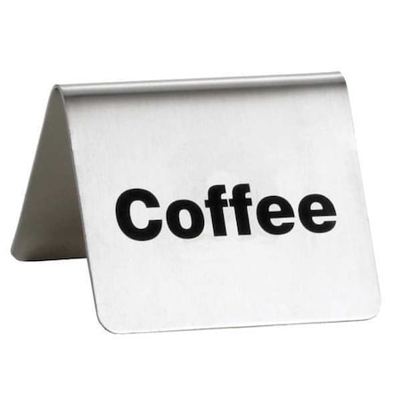 Tablecraft Coffee Buffet Sign, SS, Silver B1