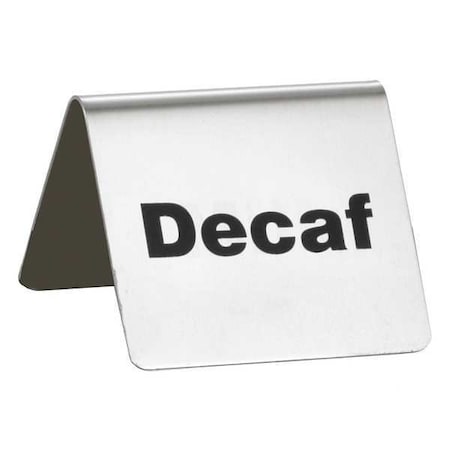 Tablecraft Decaf Buffet Sign, SS, Silver B2