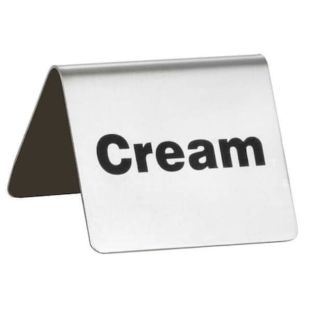 Tablecraft Cream Buffet Sign, SS, Silver B6