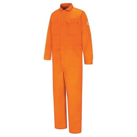Bulwark Coverall, 11 cal/sq cm ATPV, 3XL, 30 1/2 in Inseam, 100% Cotton, Zipper CED2OR RG 54