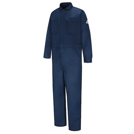VF IMAGEWEAR Flame Resistant Coverall, Navy, 100% Cotton, 42 CED2NV RG 42