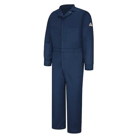 Bulwark Coverall, 9.1 cal/sq cm ATPV, 3XL, 32 1/2 in Inseam, 88% Cotton/12% Nylon, Zipper CLD4NV LN 54