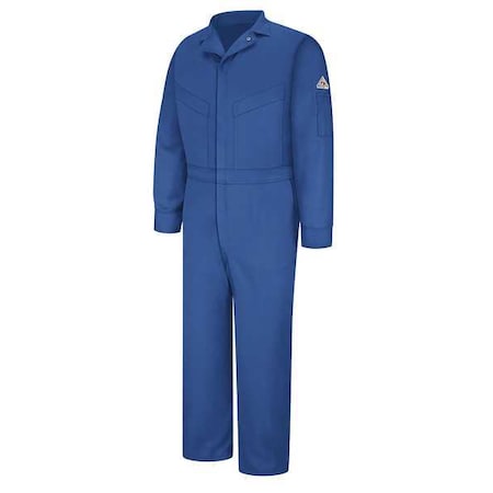 Bulwark Coverall, 9.1 cal/sq cm ATPV, XL, 32 1/2 in Inseam, 88% Cotton/12% Nylon, Zipper CLD4RB LN 46