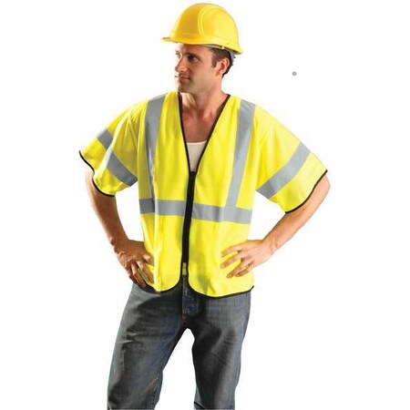 Occunomix 2/3XL Class 3 Hi-Vis Vest, Yellow ECO-GCZ3-Y2/3X