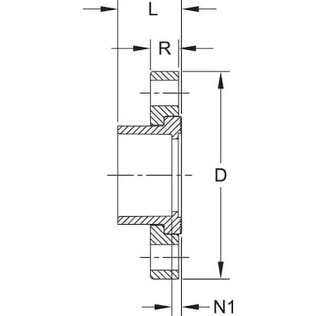 Zoro Select CPVC Flange, Schedule 80, 6" Pipe Size, Socket 9854-060