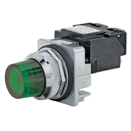 Siemens Pilot Light, LED, Transformer, Grn, 480VAC 52PL5J3XB