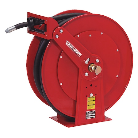 Reelcraft Spring Return Hose Reel, 1 in Hose Diameter, 35 ft Length, 50 psi Max. Pressure, Red FD84035 OLP