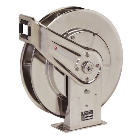 Reelcraft Hose Reel, 3/8 in Hose Dia., 66 ft Length, 3,000 psi 7600 OMS55