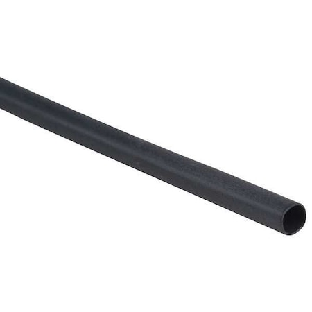 Raychem Shrink Tubing, 0.5in ID, Black, 4ft, PK25 CPGI-RNF-100-1/2-BK-STK