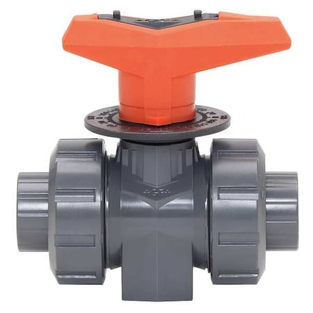 Gf Piping Systems Metering Ball Valve, 1/2 In, PVC 161523522
