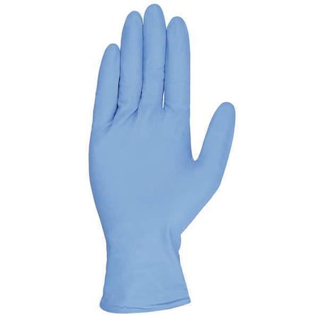 Condor Disposable Gloves, 8 mil Palm, Nitrile, Powdered, L, 50 PK, Blue 22LD98