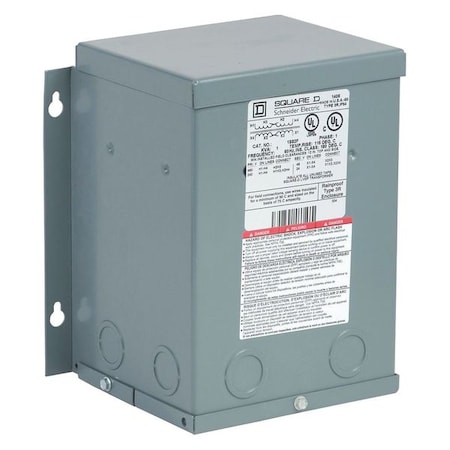 Square D Buck Boost Transformer, 1 kVA, NEMA 3R, 24/48V AC, 240/480V AC 1S82F