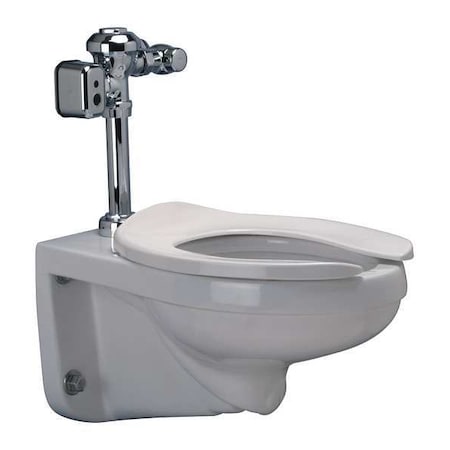 Zurn Flush Valve Toilet, 1.28/1.6 gpf, Flush Valve, Wall Mount, Elongated, White Z5615.043.01.78.00
